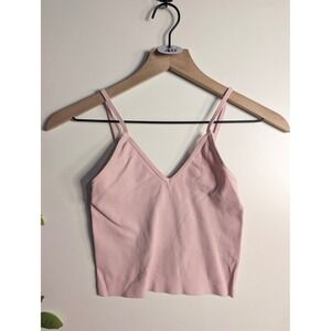 Nikibiki Pink Ribbed Cropped Tank Sz OS